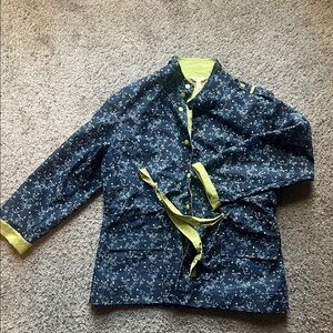 Matilda Jane Navy and Yellow Floral Raincoat